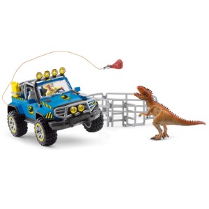 공룡 울타리와 오프로드 차량